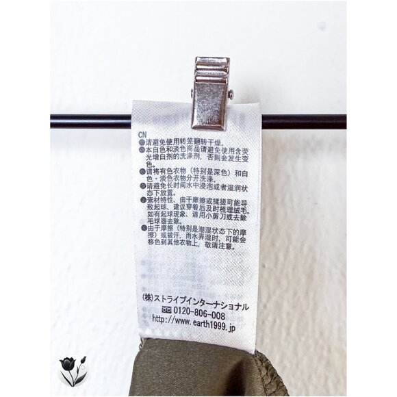 Women's Earth Music & Ecology Mini Dress S / M Khaki Slip Strap Faux Suede Japan - Picture 8 of 12